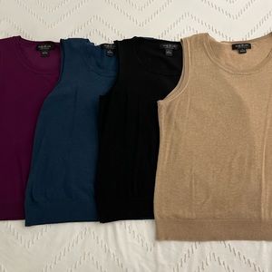 Lot of August Silk Sleeveless Blouses